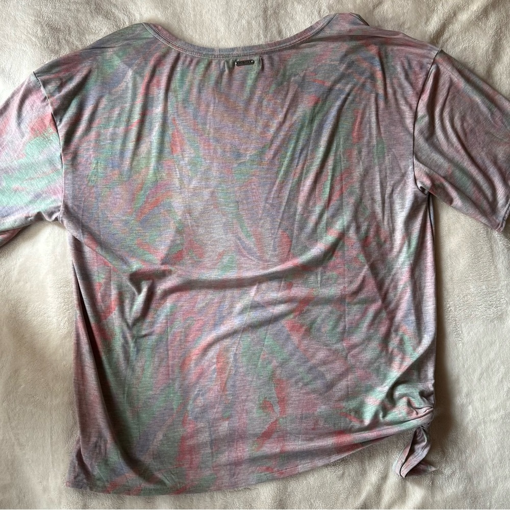 Prana Women’s Side Tie Stretch Top – Multicolor Tie Dye – Size M - Picture 2 of 3